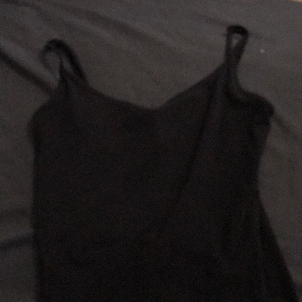 Black spaghetti strap